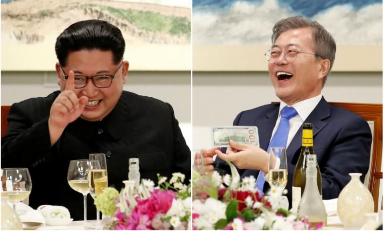 لم نكن نعرف سبب الضحكة الشديدة لزعيمي الكوريتين ورفع ورقة بـ100 دولار.. السرّ كشفه من حضروا الجلسة الممنوعة على الصحفيين