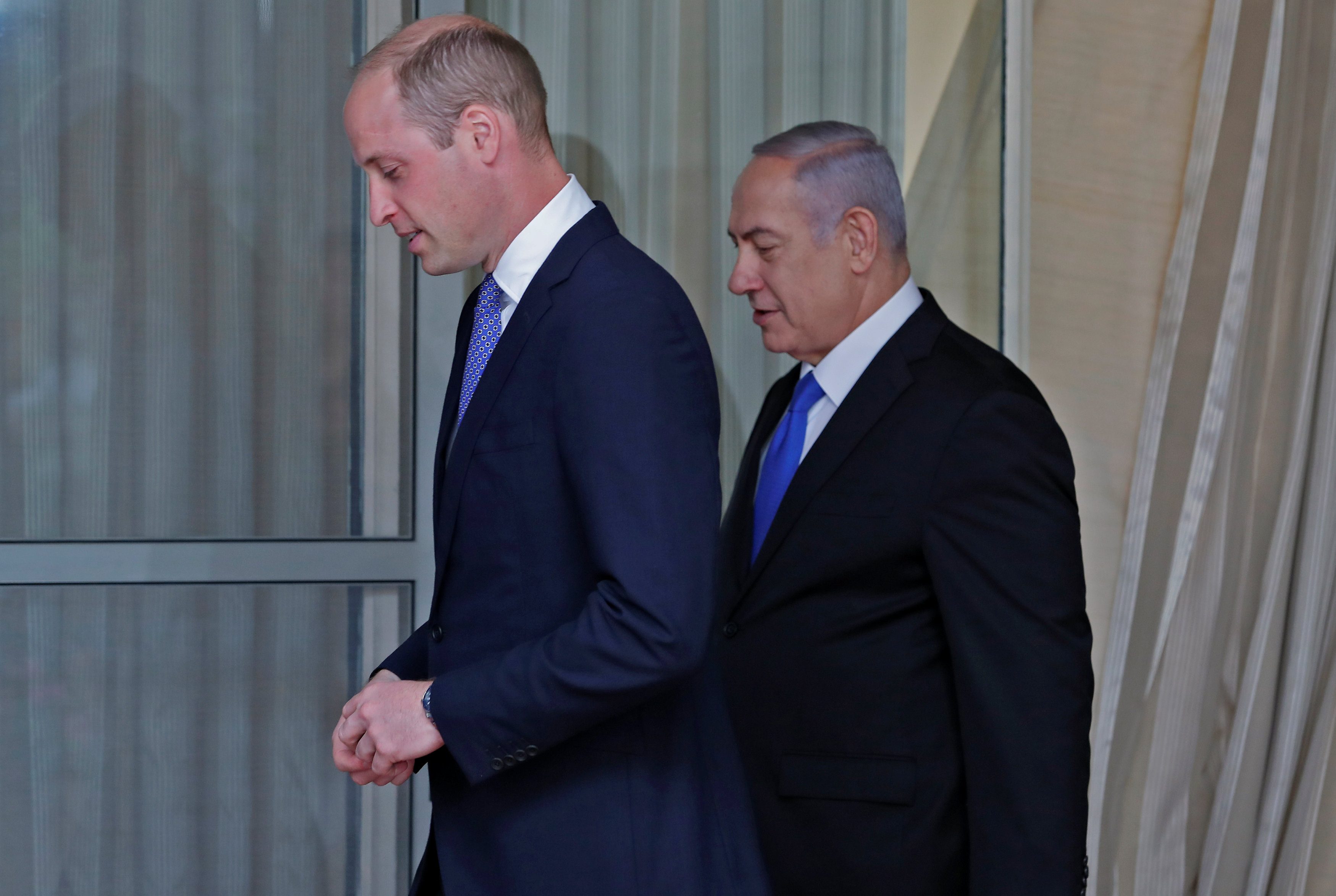 لدى وصول الأمير وليام إلى مقرّ إقامة نتنياهو في القدس