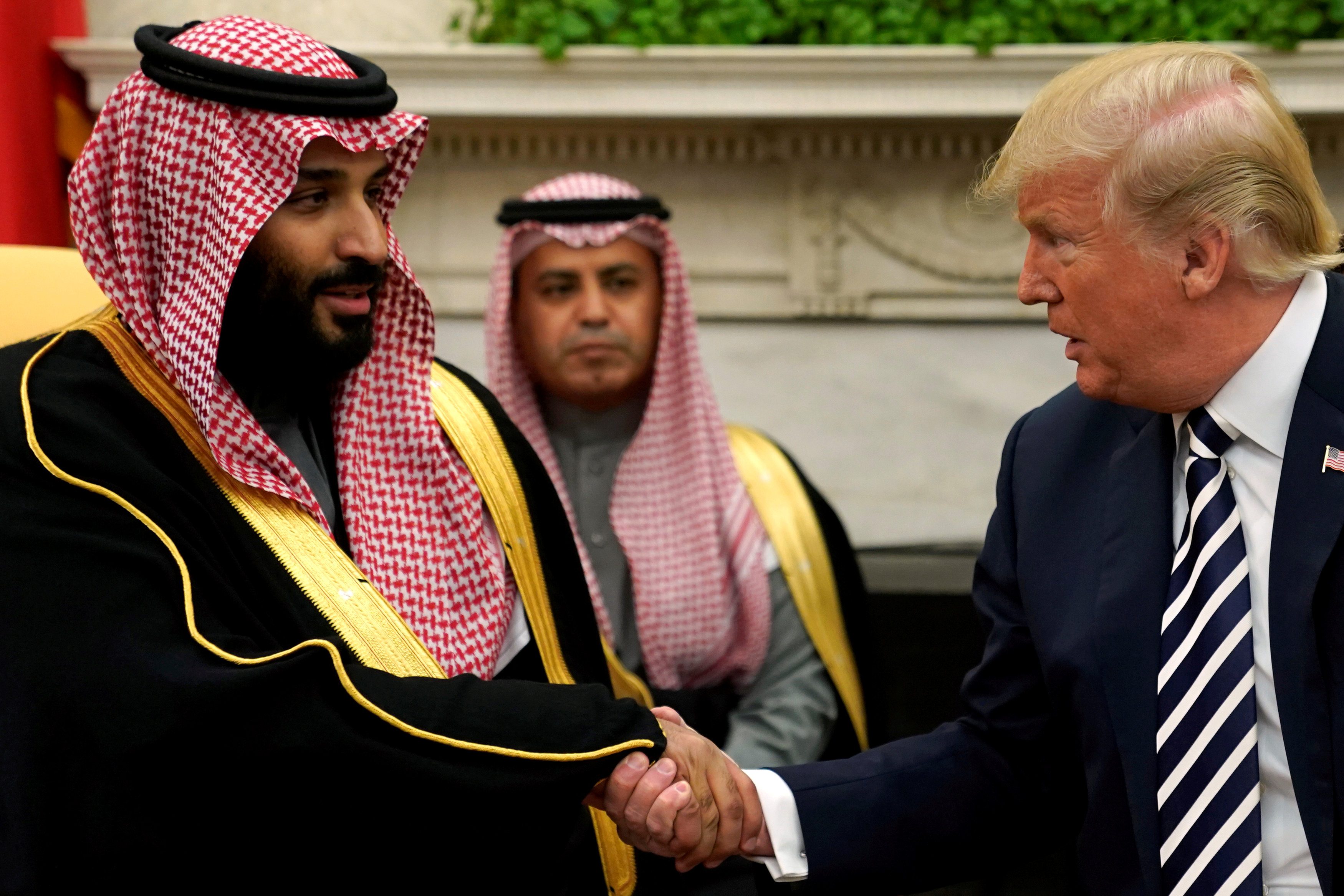 الأمير محمد بن سلمان رفقة دونالد ترمب