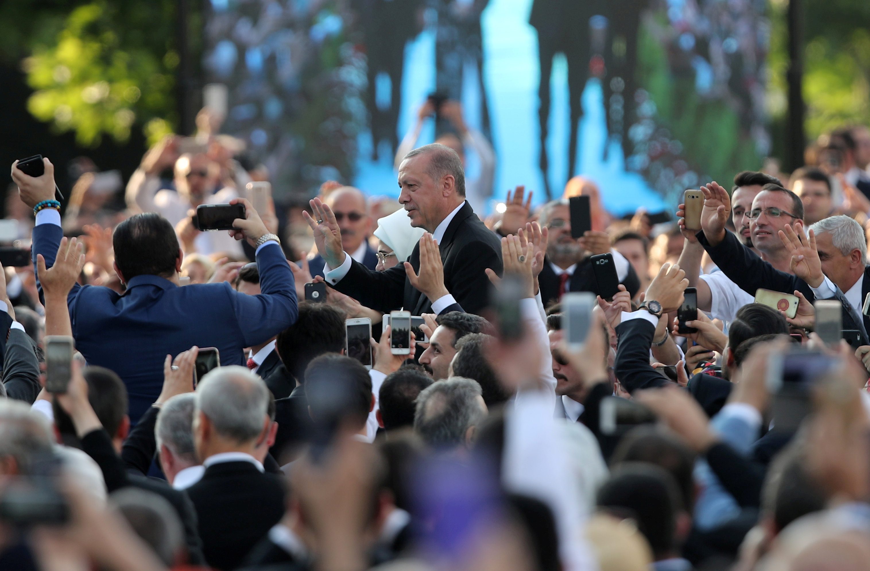 أردوغان خلال مراسيم تنصيبه