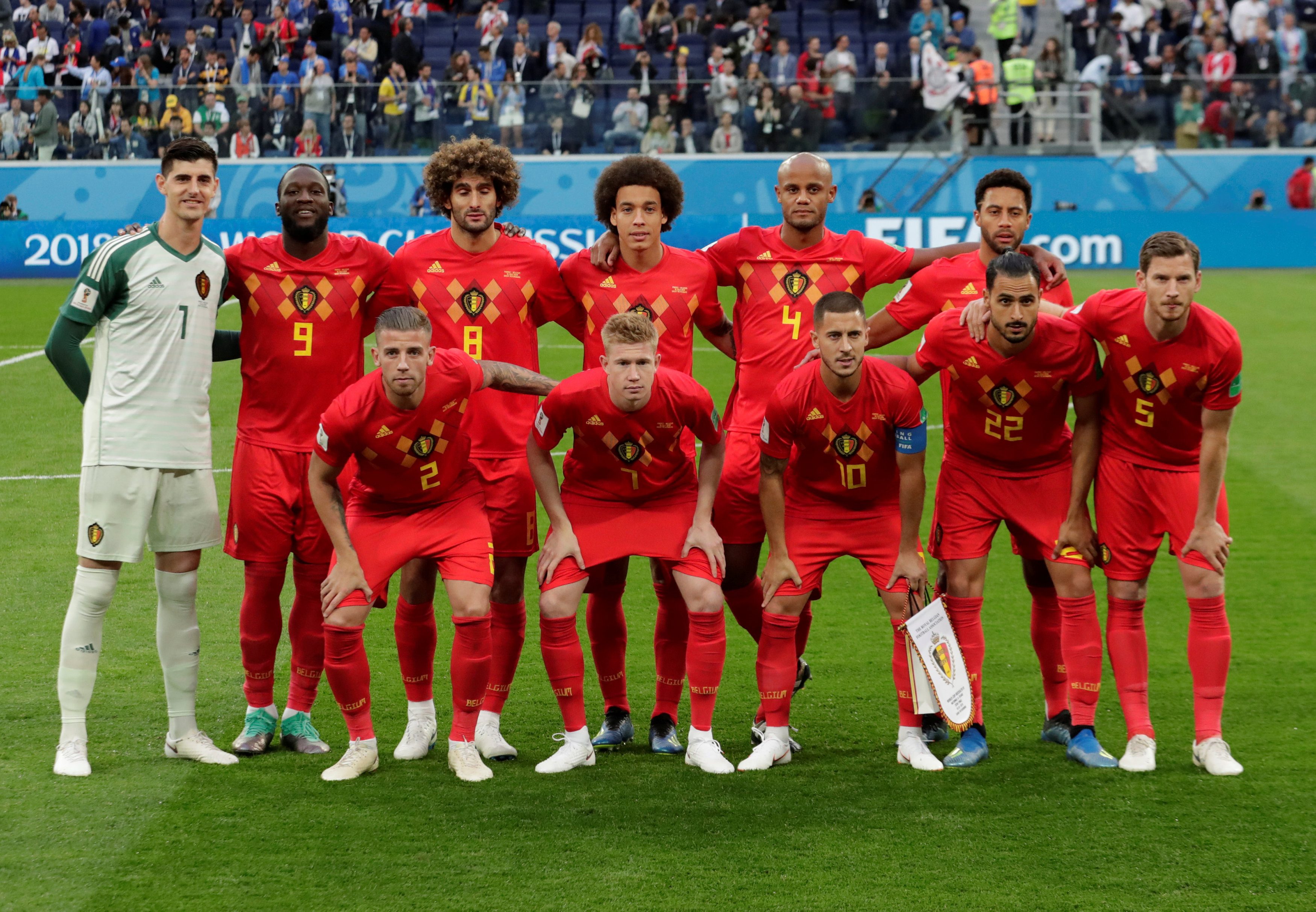 المنتخب البلجيكي الذي أقصي في دور نصف النهائي