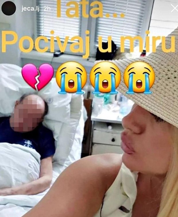الصورة كما نشرتها جيليكا عبر تطبيق الصور السريعة (Insta Stories) على إنستغرام