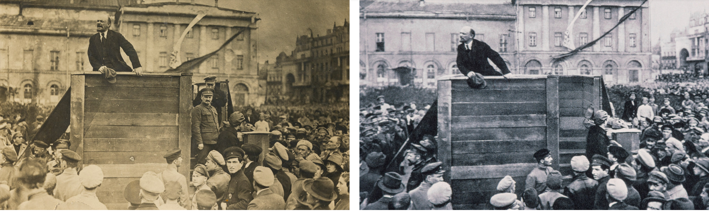 ألبوم الصور المزيفة التي اكتُشفت لاحقاً يُوضِّح كيف أخفى النظام السوفييتي الحقيقة