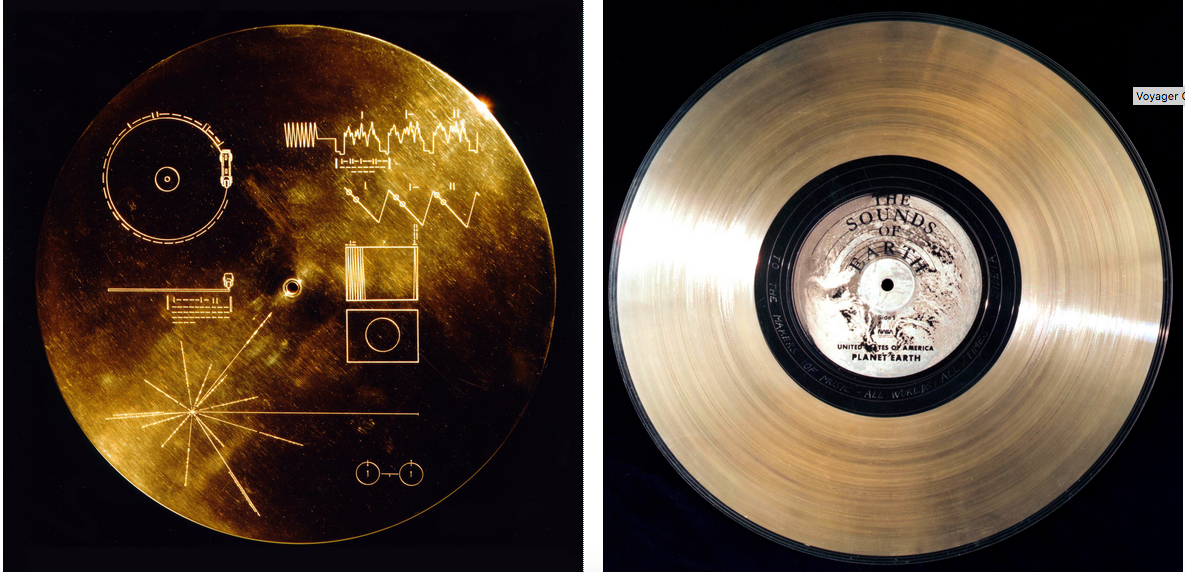 رسالة مفتوحة من الأرض إلى سكان الفضاء.. قرص ذهبي يمثل البشر أمام الفضائيين