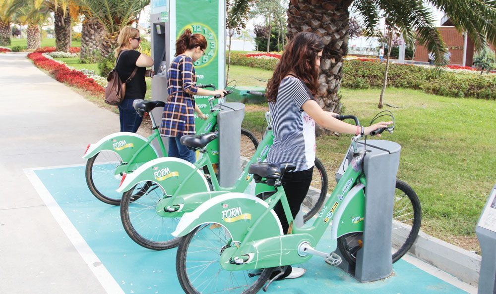 إحدى محطات مشروع الدراجات الذكية