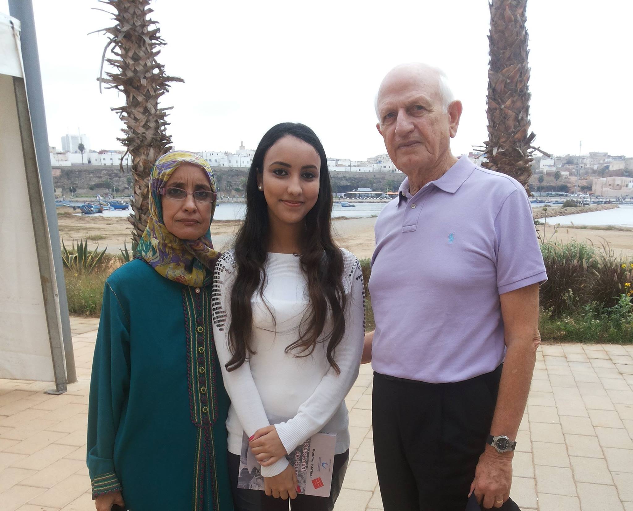 يسرا مع المستشار الملكي السابق أندري أزولاي