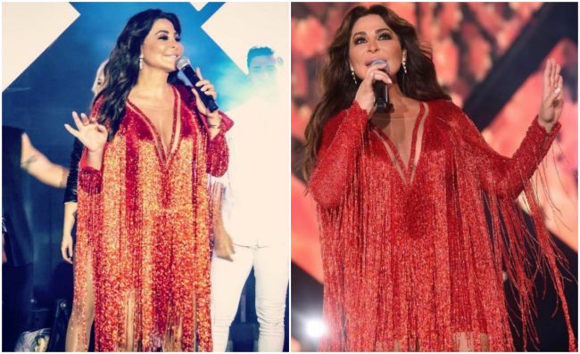 مثل النجمة، غنت إليسا الكليب الذي عُرف منه أمر «السرطان» مع جمهورها لأول مرة.. حملوا زهوراً وردية، وشاركها أصدقاؤها المسرح