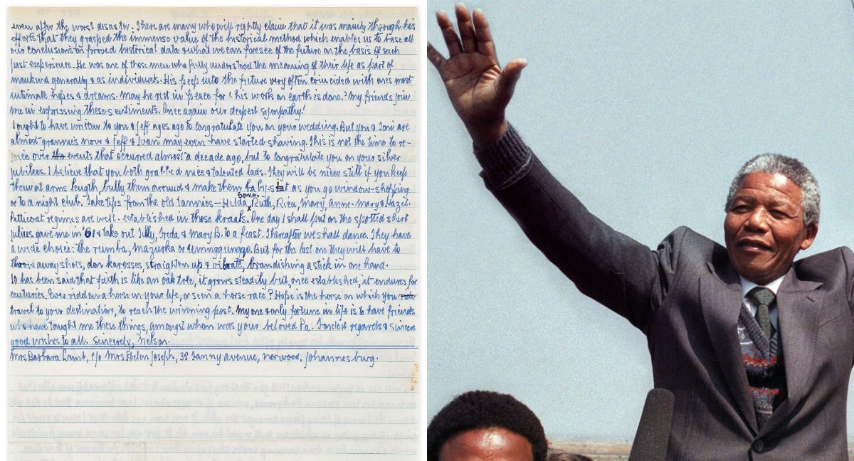 رسالة لم تنشر من قبل لنيلسون مانديلا تُعرض للبيع في مزاد علني.. ماذا كتب بها ولمن وجهها؟