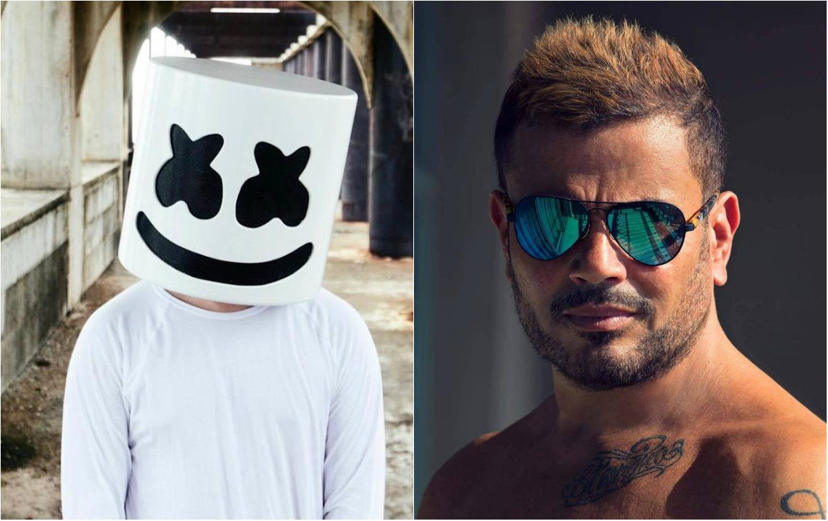 عمرو دياب يرفع الستار عن أغنيته مع مارشميلو.. ربع مليون مشاهدة في ساعات