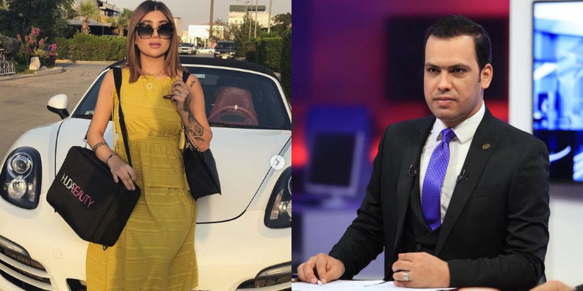 مقدم البرامج العراقي حيدر زوير و ملكة جمال العراق تاره فارس