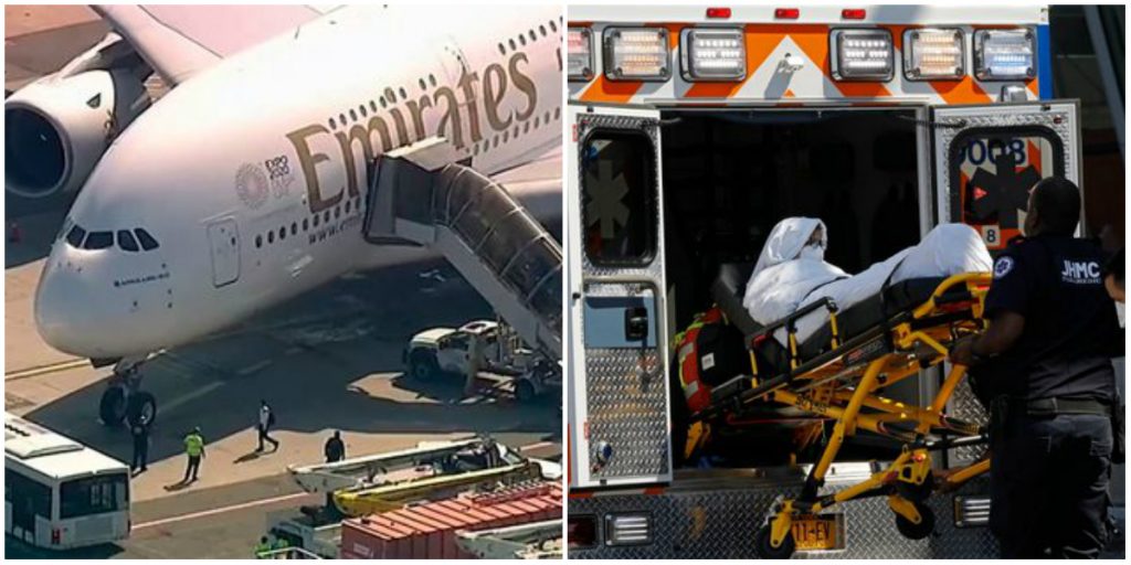 طيران الإمارات ركاب مرض نيويورك تحقيق