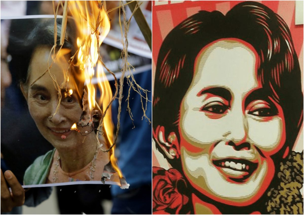 الفنان الذي رسم لوحة لـ«المجرمة» أون سو تشي نادم.. الناس يهجرون ملصقاتها وأملهم يتلاشى