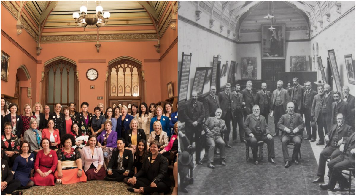 بلا رجال هذه المرة.. بعد 125 عاماً نائبات نيوزيلنديات يلتقطن صورة تذكارية تستدعي قصة قديمة