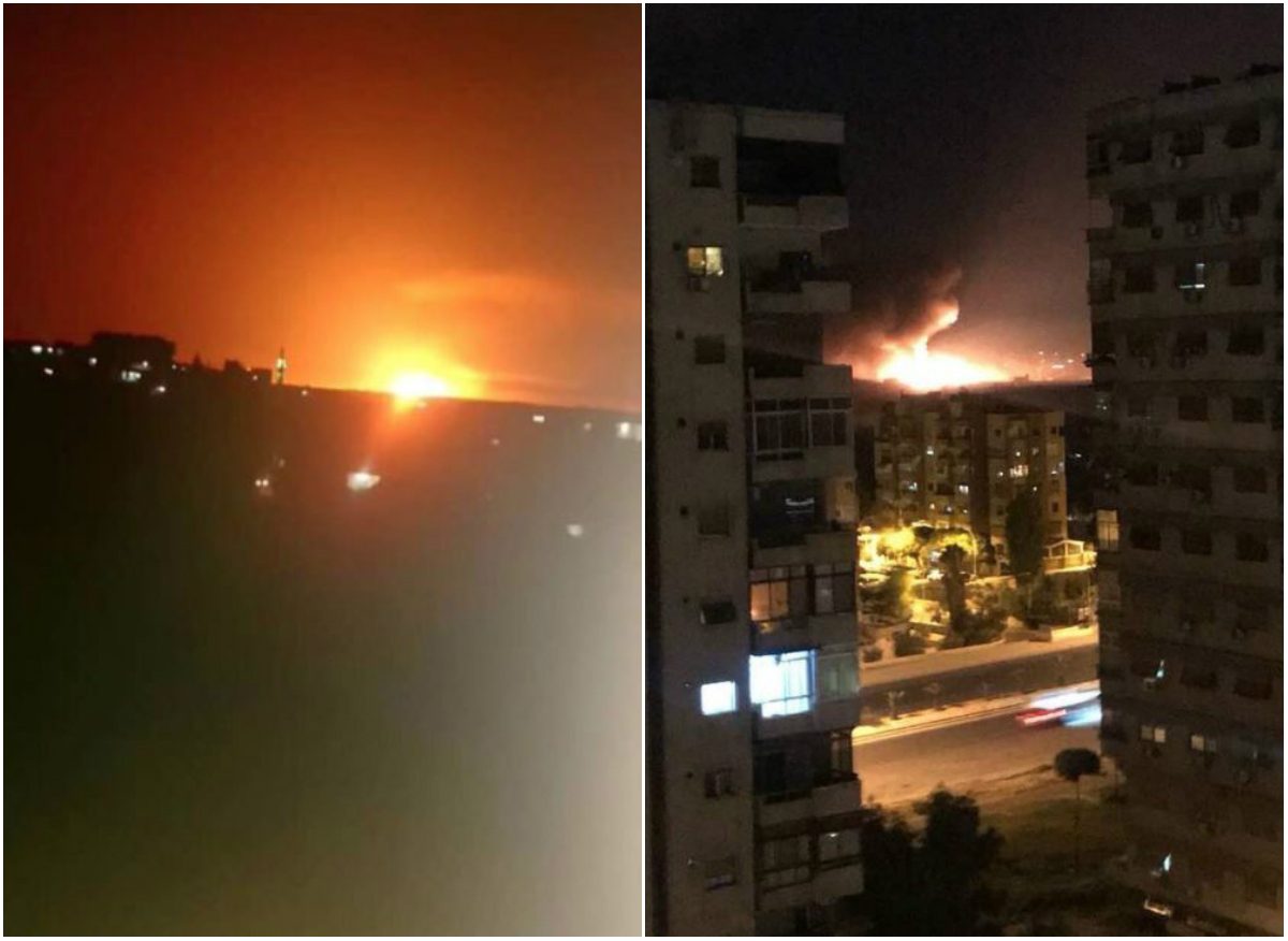 انفجارات متتالية في محيط مطار المزة العسكري قرب العاصمة السورية.. هل كان السبب صواريخ إسرائيلية أم ماس كهربائي؟