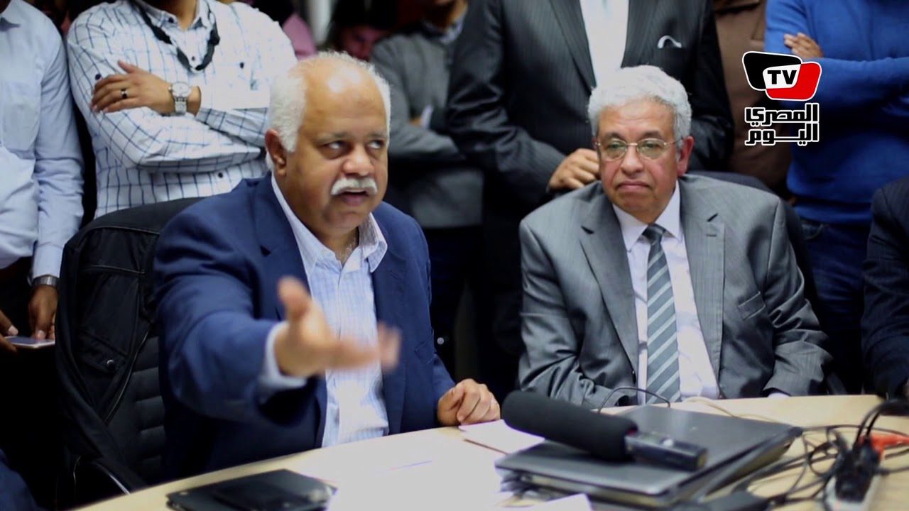 حمدي رزق مع رئيس مجلس إدارة صحيفة المصري اليوم المصرية بعد توليه منصب رئاسة التحرير
