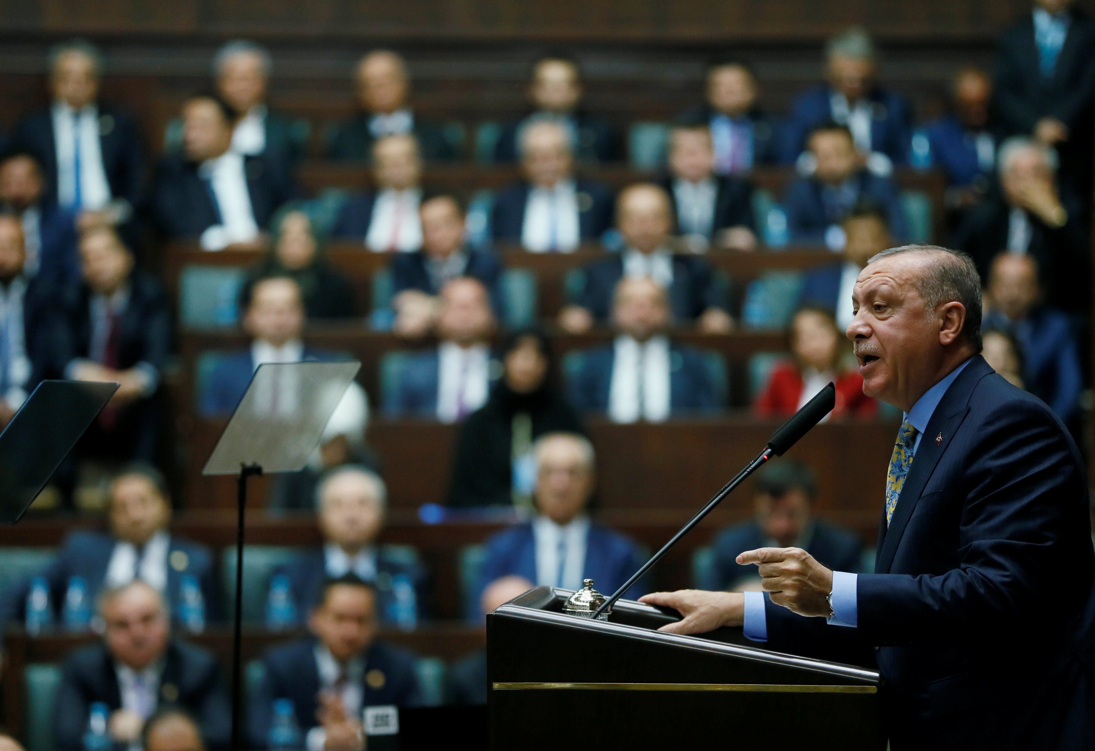 أردوغان تحدث بشكل تفصيلي عن مقتل خاشقجي أمام الكتلة البرلمانية لحزبه/REUTERS