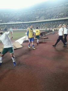 Social Media/ لاعبو المصري البورسعيدي حطَّموا غرفة الملابس وتشاجروا مع الجماهير