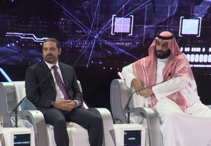 ولي العهد السعودي محمد بن سلمان ورئيس الوزراء اللبناني سعد الحريري