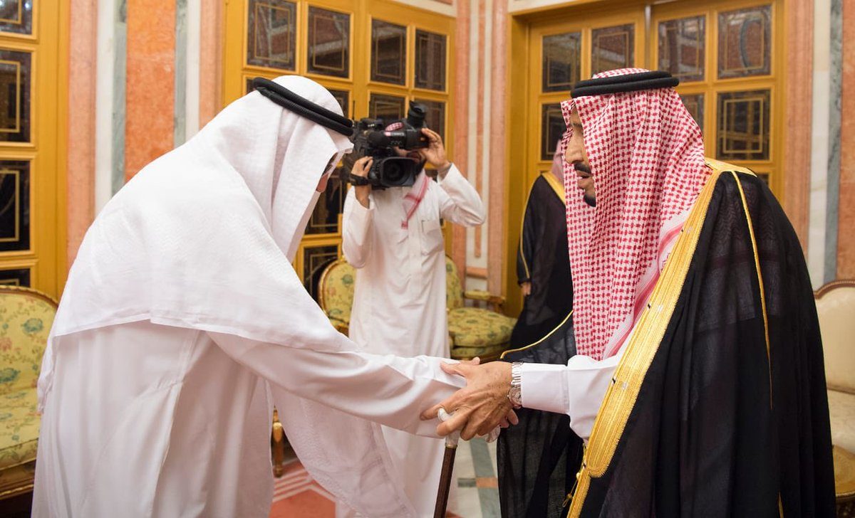 الملك سلمان يستقبل نجلي جمال خاشقجي/ واس