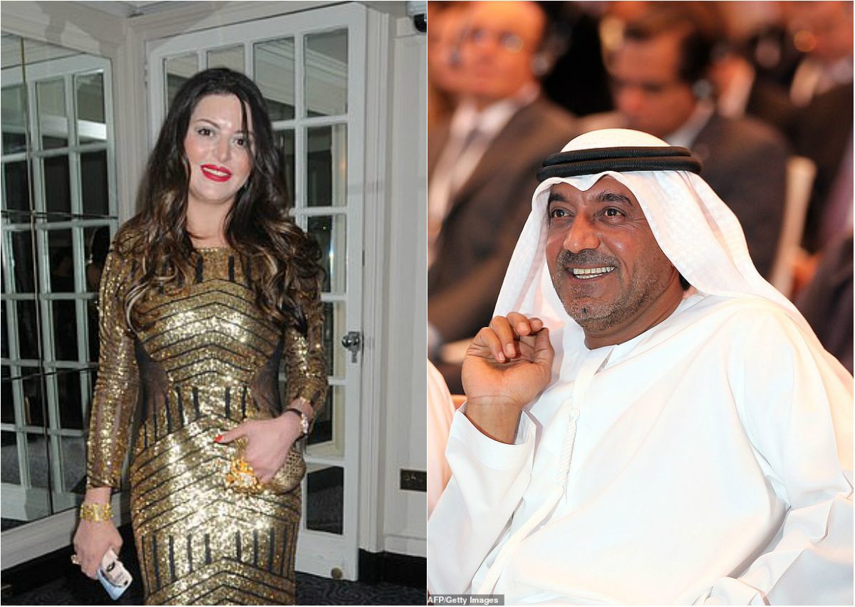 الشيخ أحمد بن سعيد آل مكتوم، وطليقته المصلية نيفين الجمال