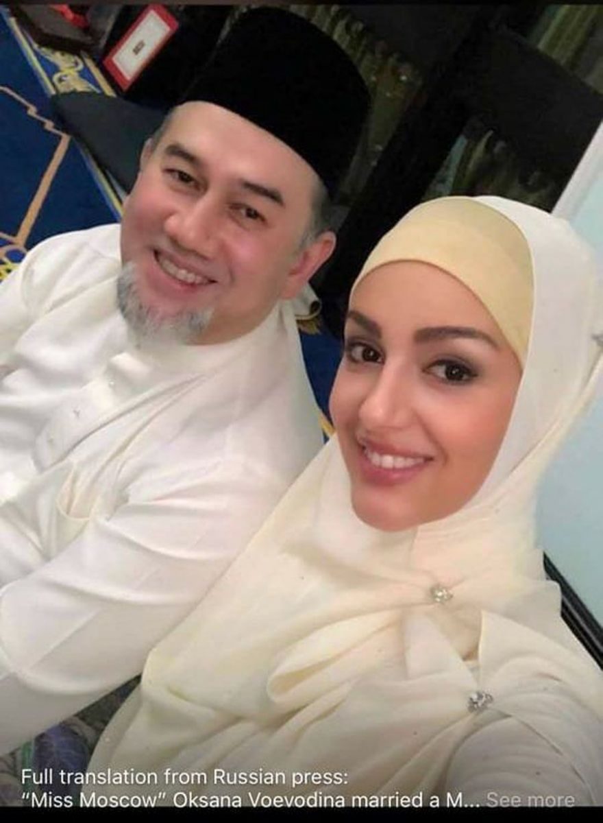 ملك ماليزيا وملكة جمال روسيا بعد إسلامها