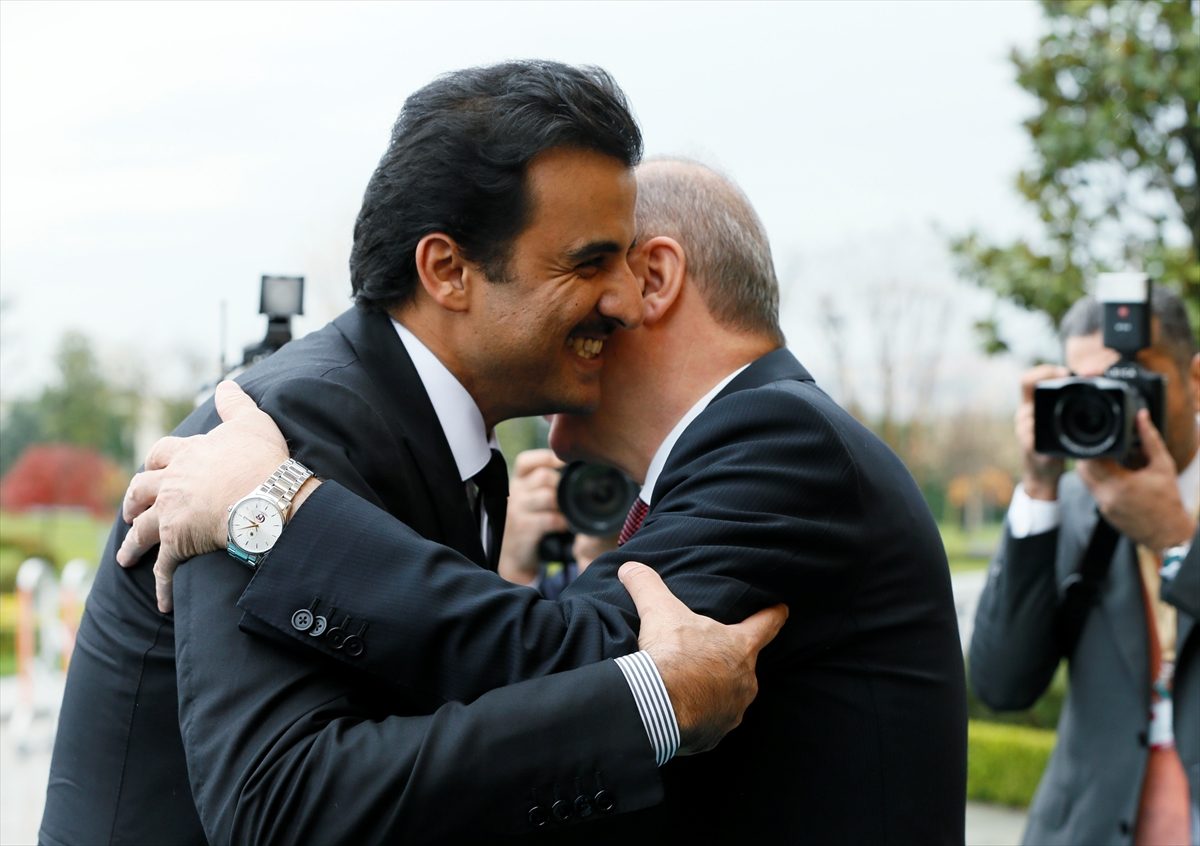 رجب طيب أردوغان وأمير قطر تميم بن حمد آل ثاني/ الأناضول