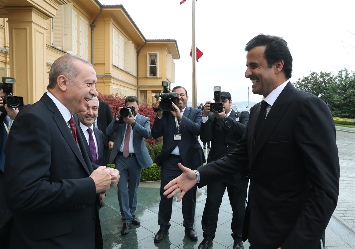رجب طيب أردوغان وأمير قطر تميم بن حمد آل ثاني/ الأناضول
