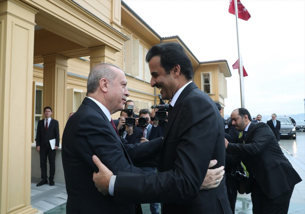 رجب طيب أردوغان وأمير قطر تميم بن حمد آل ثاني
