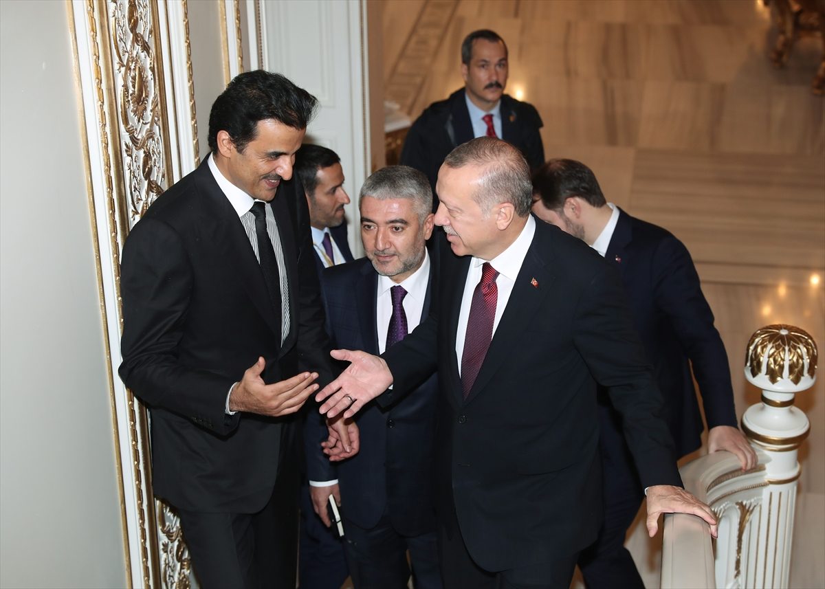 رجب طيب أردوغان وأمير قطر تميم بن حمد آل ثاني
