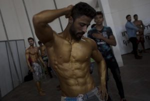 مسابقة كمال الأجسام في غزة