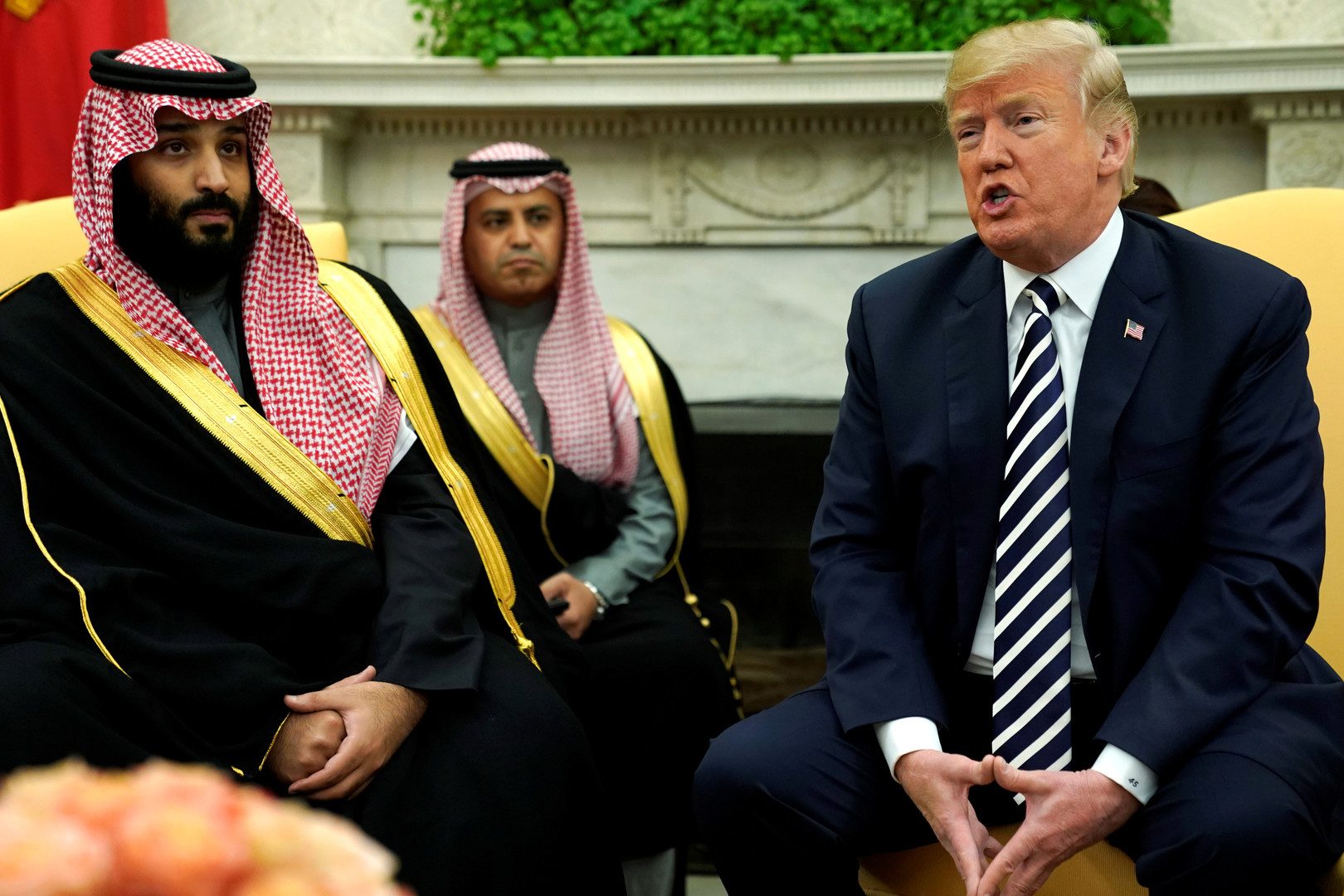 ولي العهد السعودي برفقة الرئيس الأميركي
