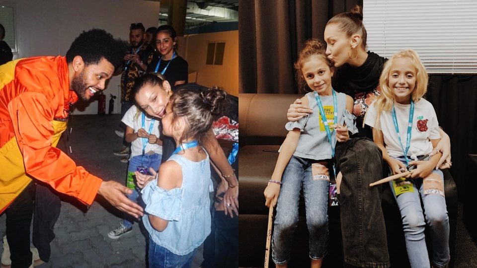 بيلا حديد تلتقي بأفراد عائلتها الفلسطينية في دبي