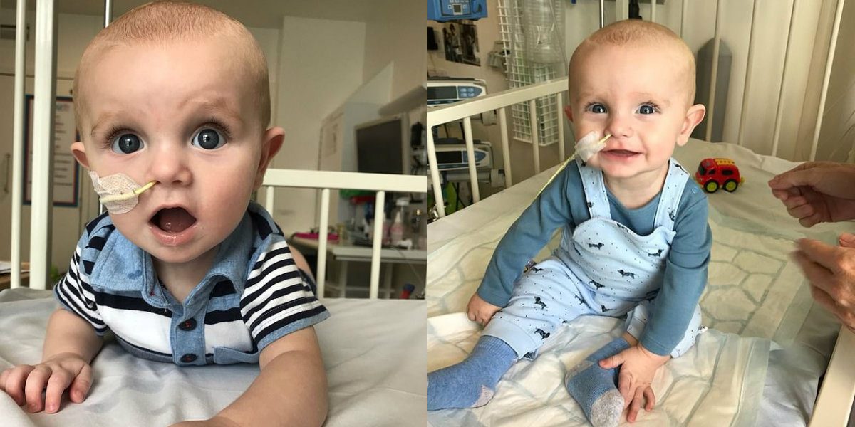 طفل مصاب بـ مرض العوز المناعي المشترك الشديد