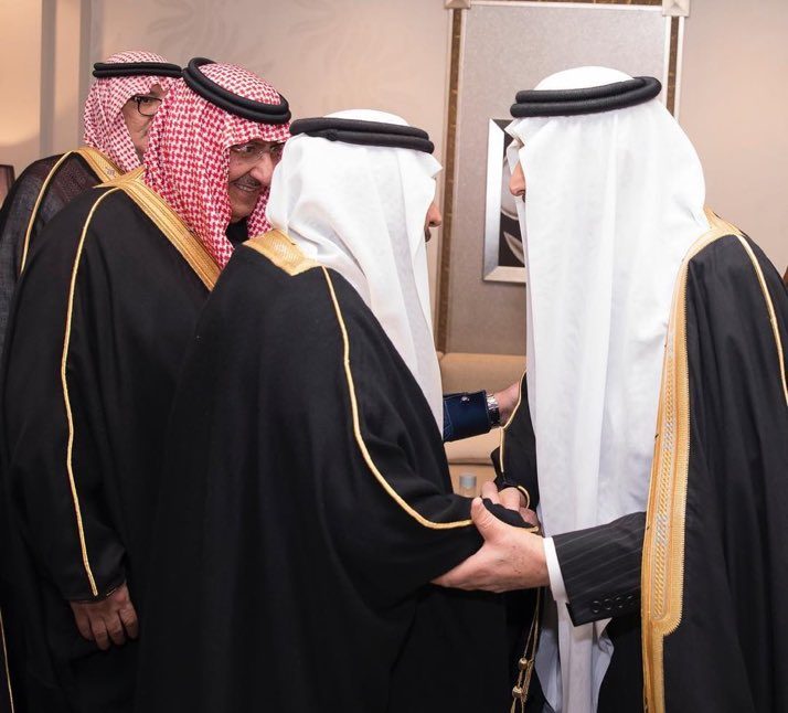 الأمراء أحمد بن عبد العزيز ومحمد بن نايف ومتعبد بن عبد الله