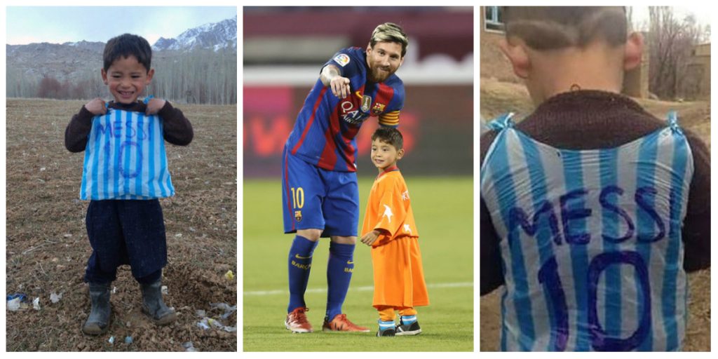 طفل افغاني التقى ميسي تعيش أسرته وضعا صعبا