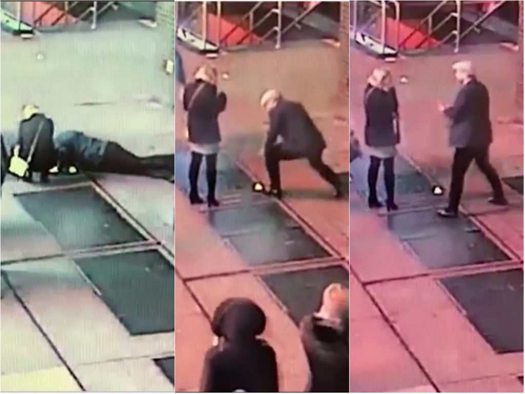 صور من فيديو رصد الرجل وهو يبحث عن خاتم الخطوبة