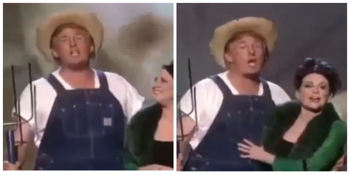 ترامب يغني أغنية لفدادين الخضراء