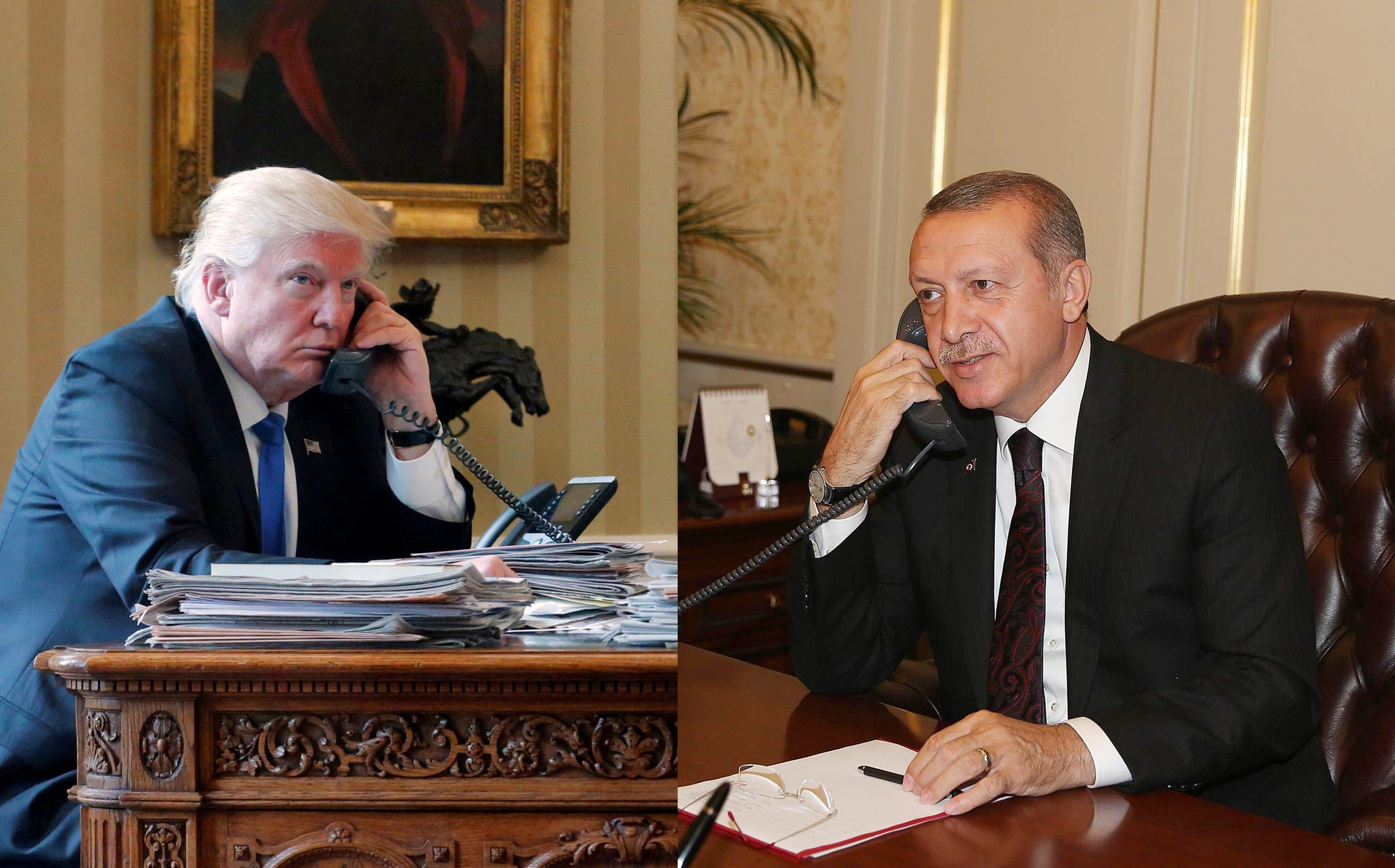 بلومبيرغ: مكالة مطولة دارت بين أردوغان وترامب حول انسحاب الأخير من سوريا