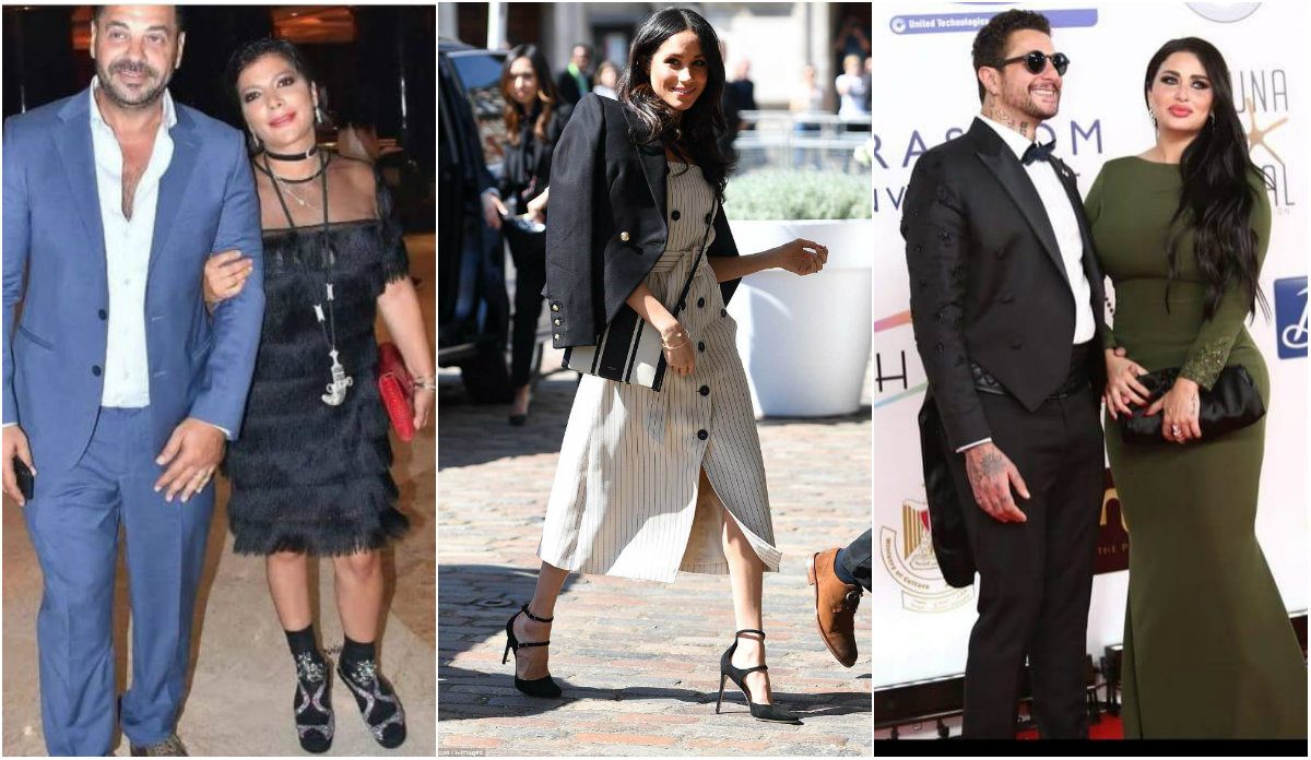 زوجة أحمد الفيشاوي، أصالة، إطلالات ميغان ماركل وتوبا بويوكستون وبالطبع فستان رانيا يوسف.. ملابس أثارت ضجة في 2018