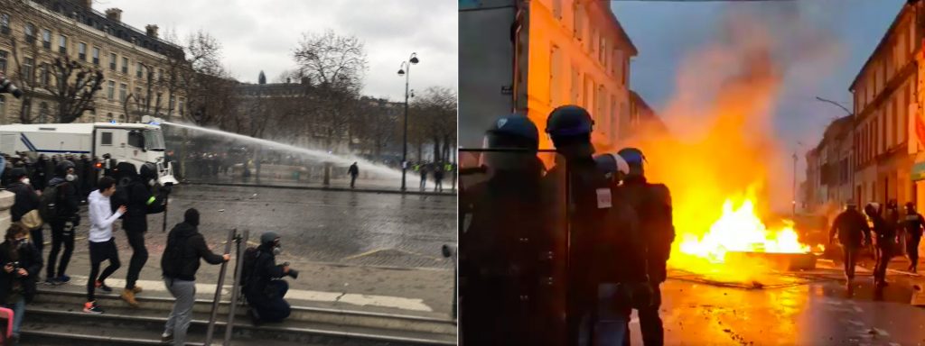 تاسع موجة من الاحتجاجات في فرنسا على الاجراءات الاقتصادية التي أعلن عنها ماكرون (مواقع)