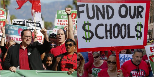 لأول مرة منذ 30 عاماً.. عشرات الآلاف من المدرسين في لوس أنجلوس يُضربون عن العمل ويتقدمون بـ 4 مطالب