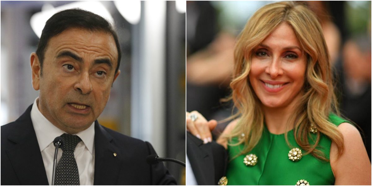 كارول غصن مع زوجته