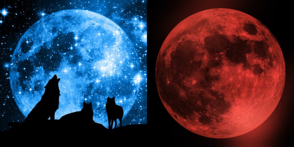 خسوف القمر الذئب الدموي العملاق