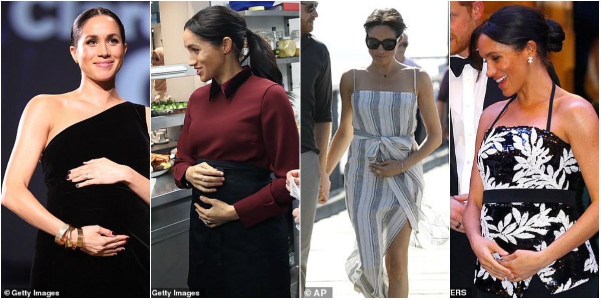 لماذا تمسك ميغان ماركل بطنها دائماً.. لتتباهى بطفلها أم لتشعر بالقوة أم لعفتها؟