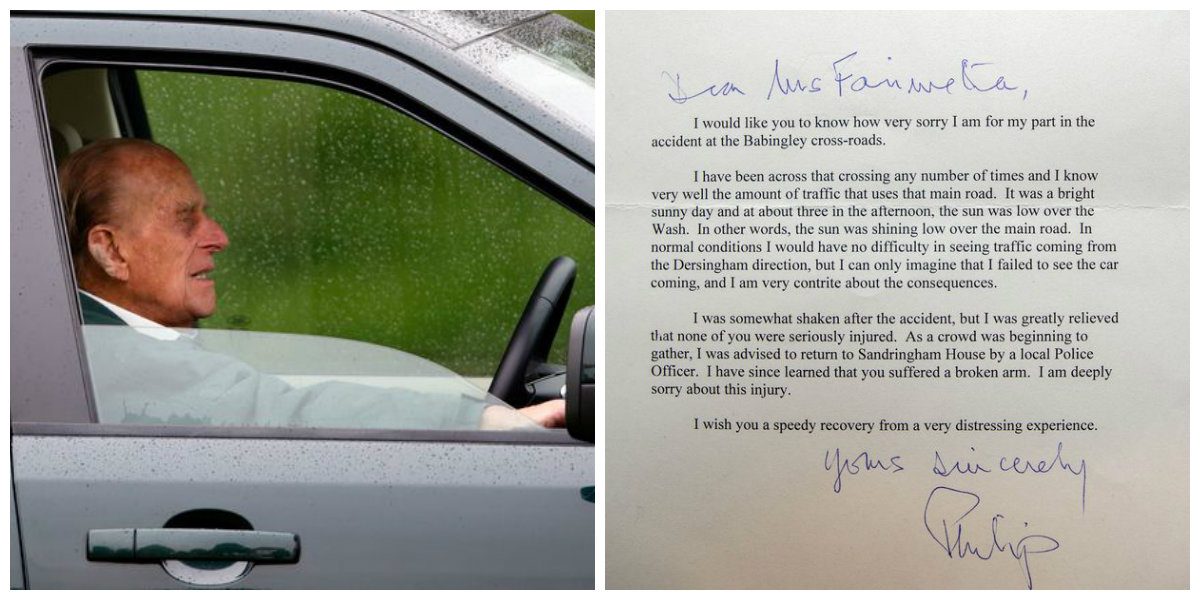 ماذا تعني كتابة الأمير فيليب بخط يده في رسالة الاعتذار عن حادث السيارة الذي تسبب فيه؟