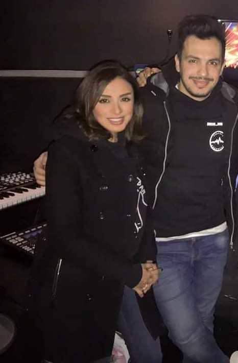 انغام وزوجها أحمد إبراهيم/ مواقع التواصل