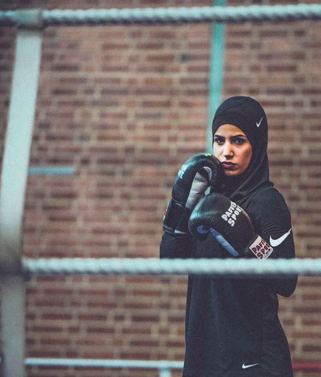 الحجاب خلال المباريات العالمية لملاكمة الهوا