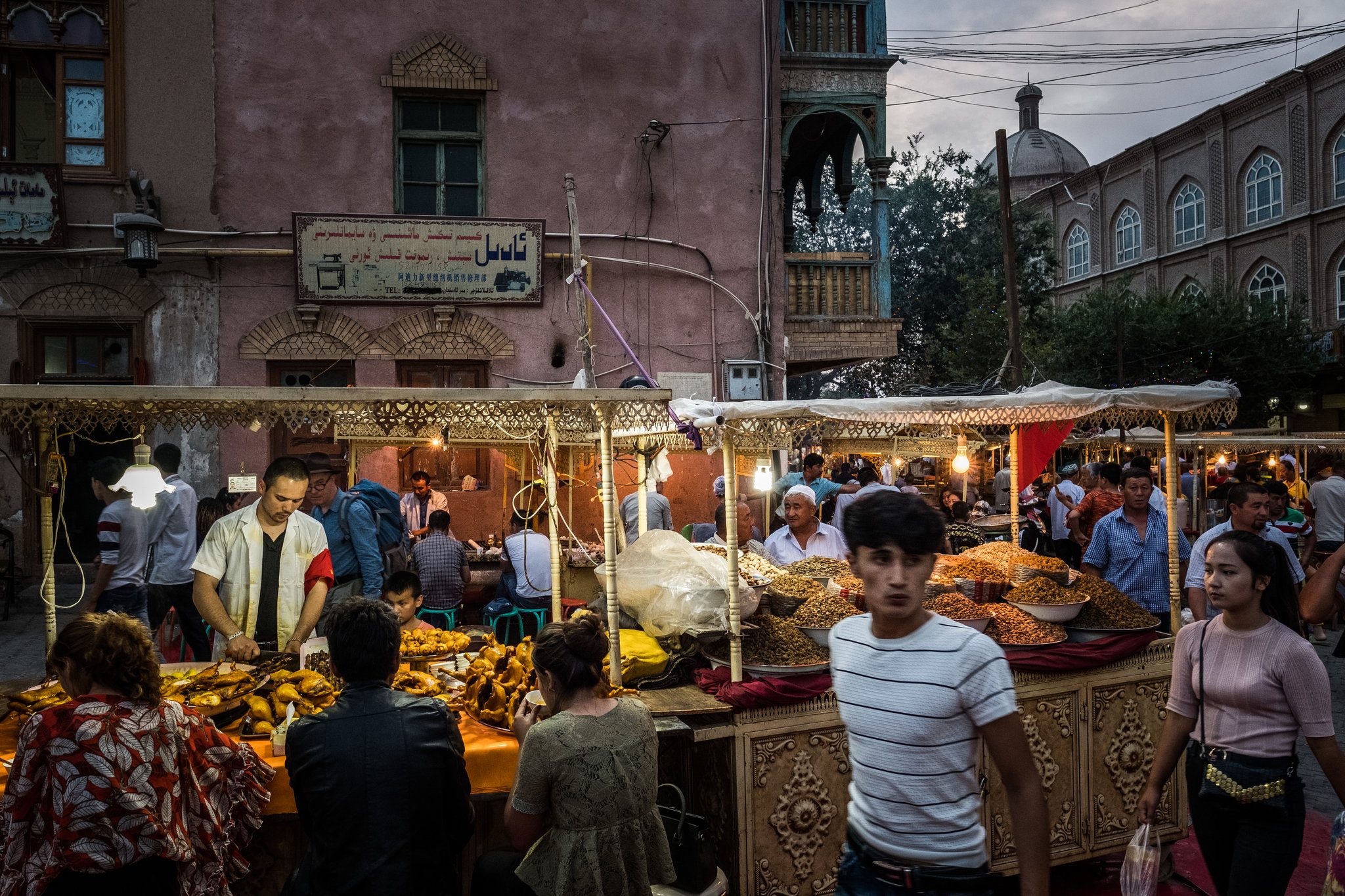 سوق كاشجار ، بمدينة شينجيانغ/ نيويورك تايمز.