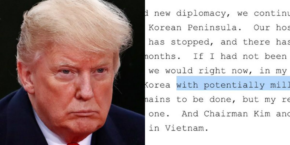 ماهي الفقرة التي حذفها ترامب من خطابه قبل صعود المنصة وحصل عليها الصحفيون؟