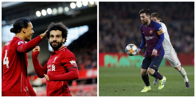 اللاعب المصري محمد صلاح وميسي في إعلان واحد